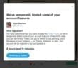 Twitter banned me, temporarily,