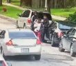 Drive by shoot a woman holding a baby