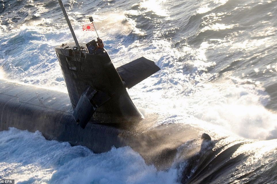 Japanese sub collides with Chinese Commercial ship