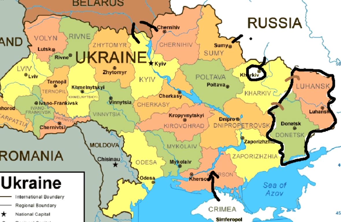 Map of Attack Ukraine (ANC Members)
