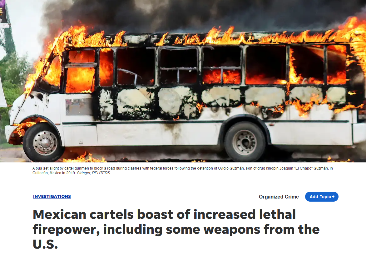 Mexican cartels with FGM 148 Javelins