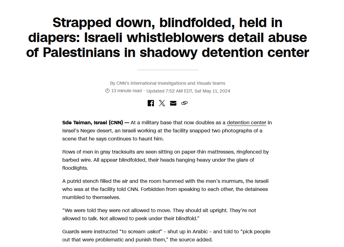 Iarael tortures Palestinians Prisoners and uses human shields