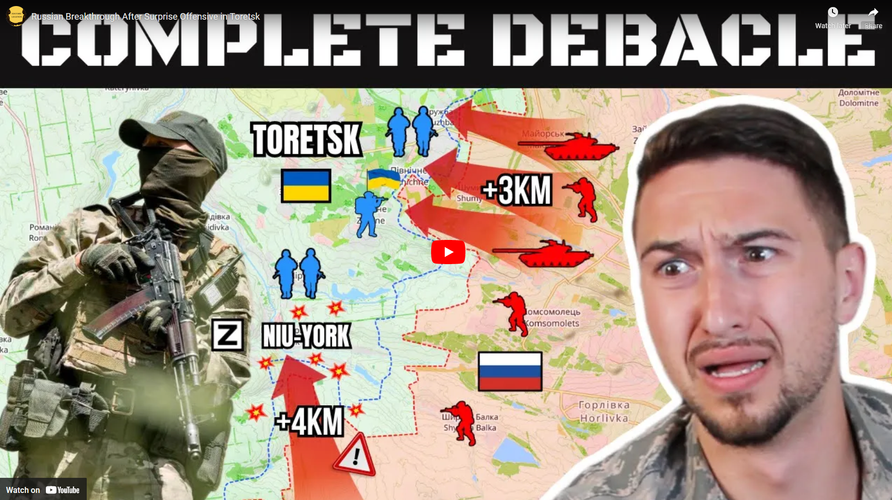 Russian Breakthrough After Surprise Offensive in Toretsk