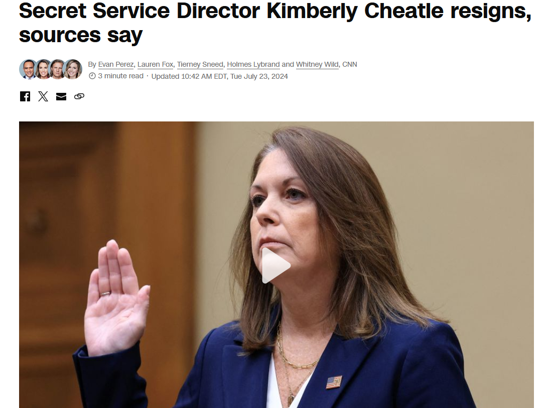 Kim Cheatle resigns