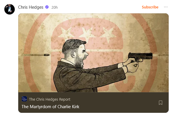 Of course they are blaming Guns after Kirk shooting